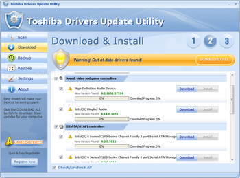 Toshiba Drivers Update Utility screenshot 2