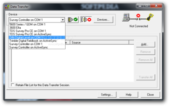 Trimble Data Transfer screenshot