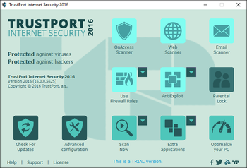 TrustPort Internet Security 2016 screenshot