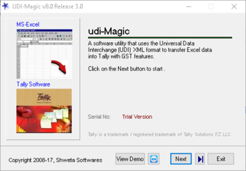 udiMagic Excel to Tally screenshot