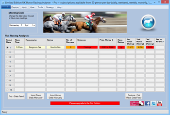 UK Horse Racing Analyser screenshot