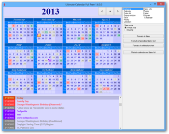 Ultimate Calendar Portable screenshot