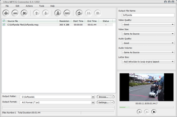 Ultra MPEG Converter screenshot