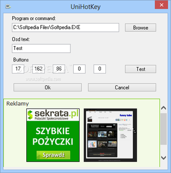 UniHotKey screenshot 2