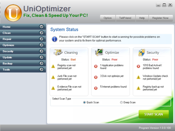 UniOptimizer screenshot