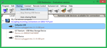 USB Redirector screenshot 3