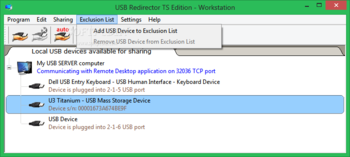 USB Redirector TS Edition screenshot 3