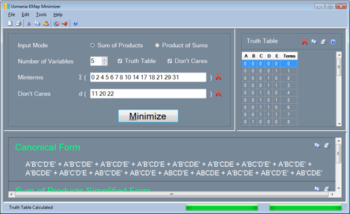 Usmania KMap Minimizer screenshot