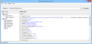 VB Decompiler Lite screenshot