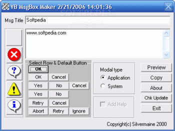 VB MsgBox Maker screenshot