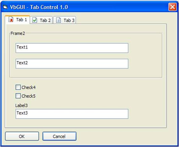 VB Tab-Control ActiveX (OCX) screenshot