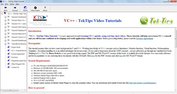 VC++ - TekTips Video Tutorials screenshot