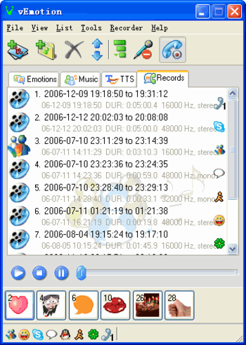 vEmotion for VoIP screenshot