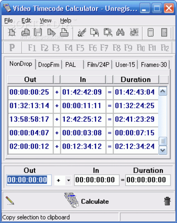 Video Timecode Calculator screenshot 2