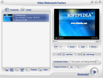 Video Watermark Factory screenshot