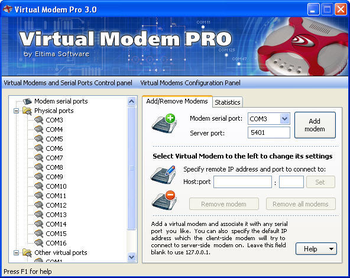 Virtual Modem Pro screenshot