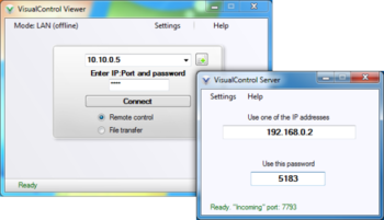 VisualControl LAN screenshot