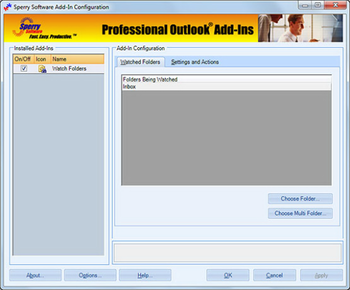 Watch Folders for Outlook 2007/Outlook 2010  screenshot