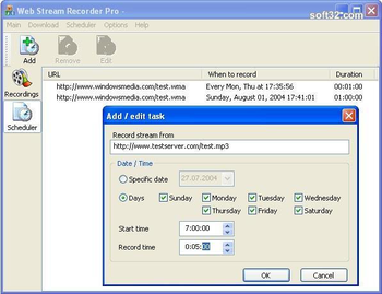 Web Stream Recorder Pro screenshot