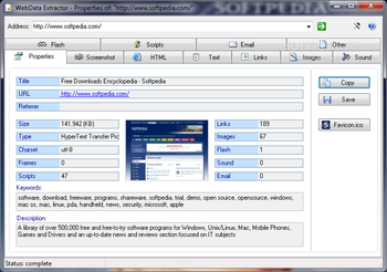 WebData Extractor screenshot