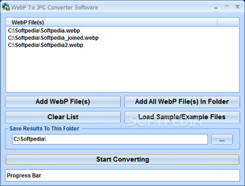 WebP To JPG Converter Software screenshot