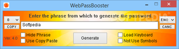 WebPassBooster screenshot