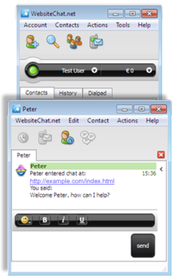 WebsiteChat.net Live Support screenshot