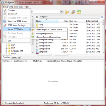 WinAgents TFTP Server Manager screenshot 2