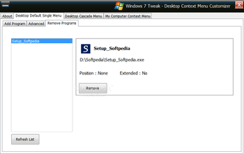 Windows 7 Tweaks - Desktop Context Menu Customizer screenshot 3