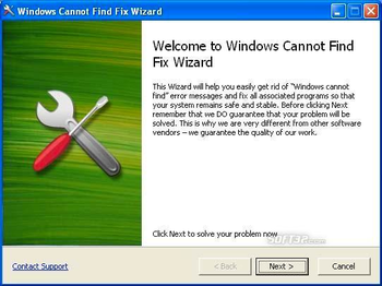 Windows Cannot Find Fix Wizard screenshot 3