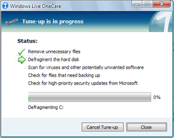 Windows Live OneCare screenshot 10