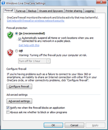 Windows Live OneCare screenshot 3
