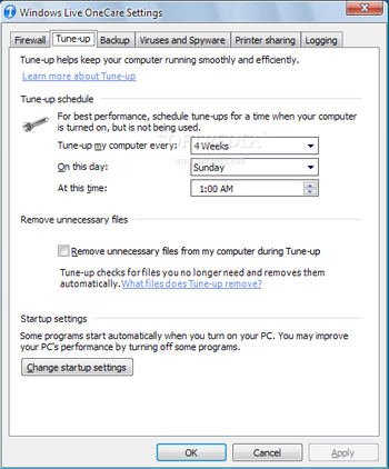 Windows Live OneCare screenshot 4