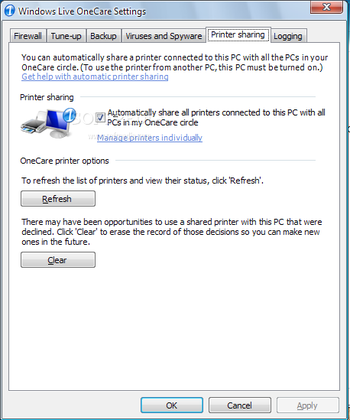 Windows Live OneCare screenshot 7