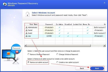 Windows Password Recovery Ultimate screenshot