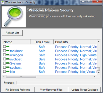 Windows Process Security screenshot