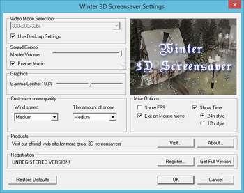 Winter 3D ScreenSaver screenshot 2