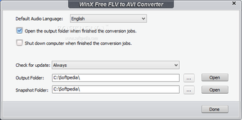 WinX Free FLV to AVI Converter screenshot 9