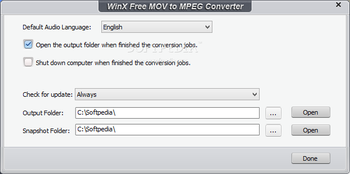 WinX Free MOV to MPEG Converter screenshot 9