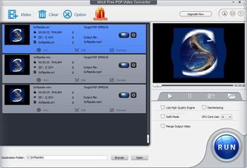 WinX Free PSP Video Converter screenshot