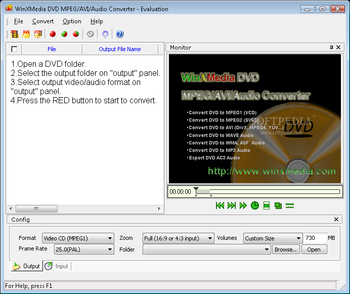 WinXMedia DVD MPEG/AVI/Audio Converter screenshot