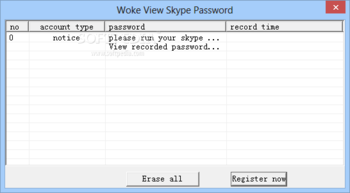 Woke View Skype Password screenshot
