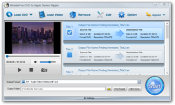 WonderFox DVD to Apple Device Ripper screenshot