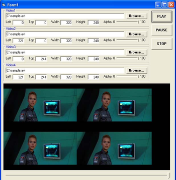 X360 Multiple Video Player ActiveX OCX screenshot