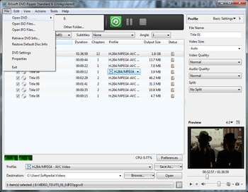 Xilisoft DVD Ripper Standard screenshot 3