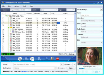 Xilisoft DVD to PSP Suite screenshot