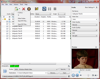 Xilisoft DVD to WMV Converter screenshot 2