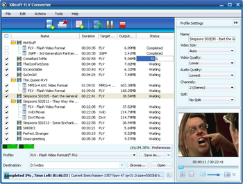 Xilisoft FLV Converter screenshot