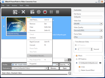 Xilisoft PowerPoint to Video Converter Free screenshot 2