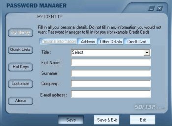 XMicro Password Organizer (Vista) screenshot 2